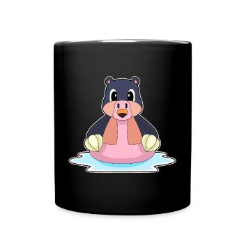 Taupe Flamant - Mug uni - noir - Devant