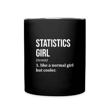 Statistik - Tasse einfarbig - Schwarz - Vorne