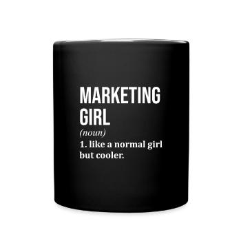 Marketing - Tasse einfarbig - Schwarz - Vorne