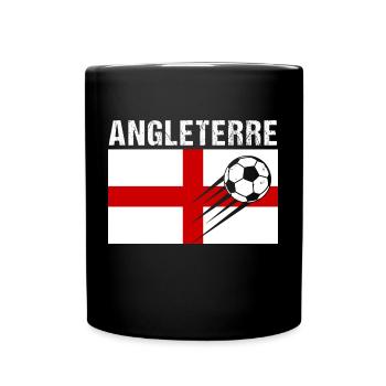 Drapeau Angleterre cadeau football foot Anglais - Mug uni - noir - Devant
