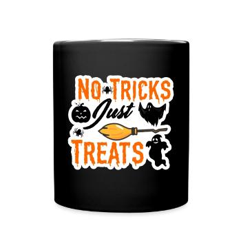 No Tricks Just Treats Halloween Design - Full Colour Mug - black - Front