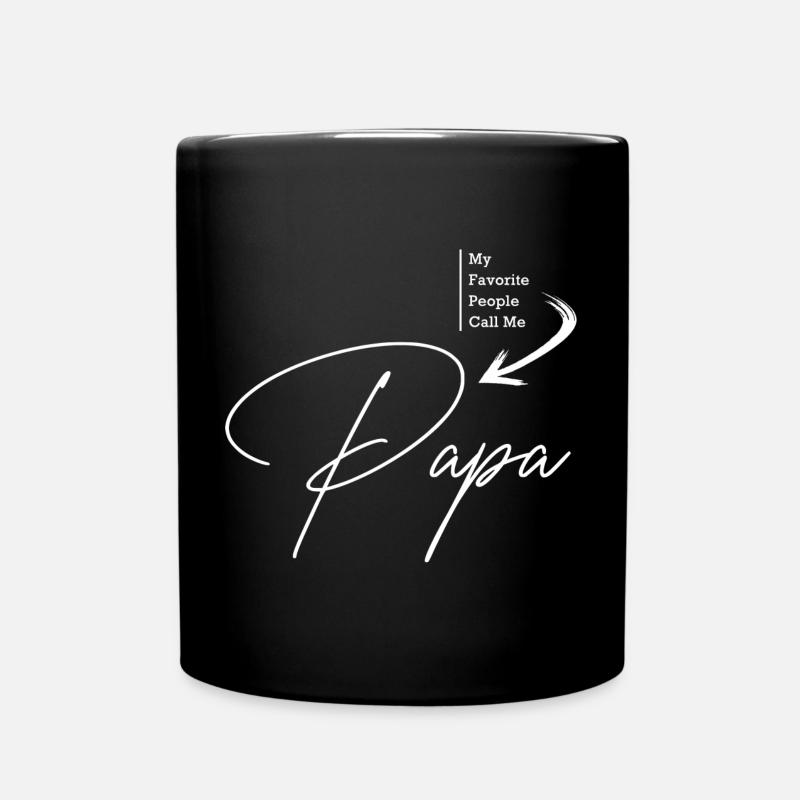 Meine Lieblingsmenschen nennen mich PAPA - Tasse einfarbig - Schwarz