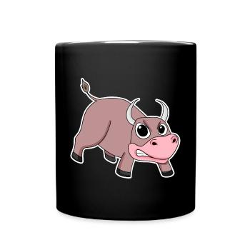 Taureau Motif Animal Enfants - Mug uni - noir - Devant