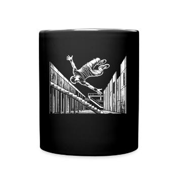 Saut en freerunning en ville - Mug uni - noir - Devant