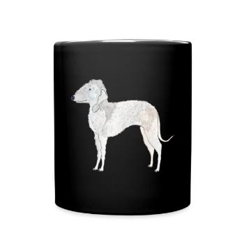 Bedlington Terrier - Full Colour Mug - black - Front