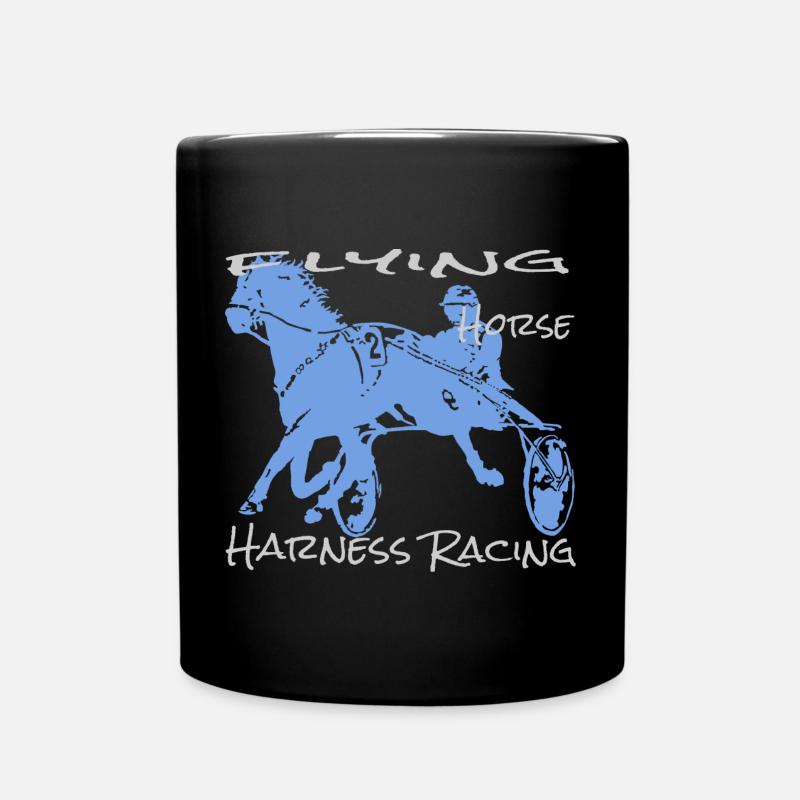 Traber trabrennen - Tasse einfarbig - Schwarz