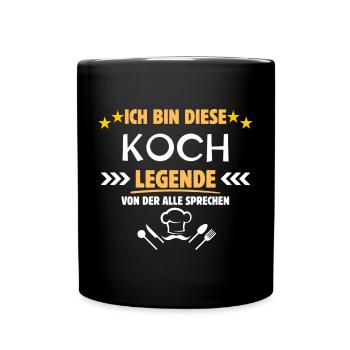 Koch Legende - Tasse einfarbig - Schwarz - Vorne