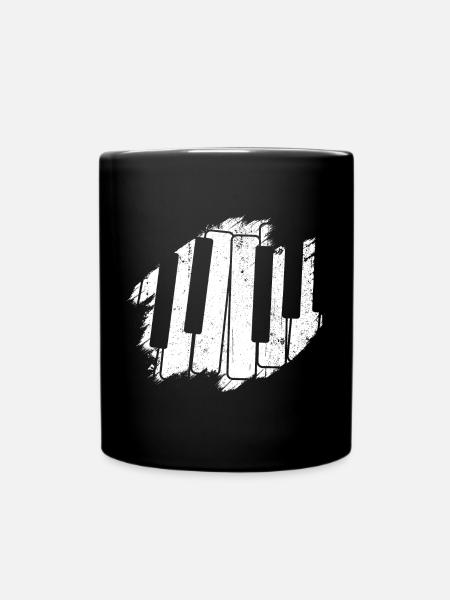 Pinceau Touches Piano Monochrome - Mug uni - noir