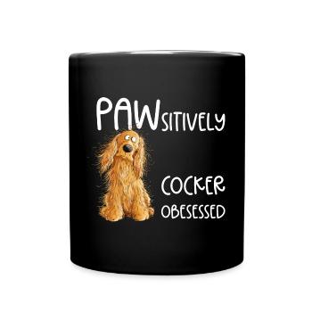 Cocker Spaniel Dog Sayings for Dog Friends - Full Colour Mug - black - Front