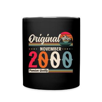 24. Geburtstag Vintage November 2000 Jahrgang - Tasse einfarbig - Schwarz - Vorne