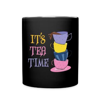 C’est l’heure du thé - Mug uni - noir - Devant