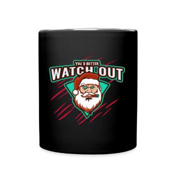 Bad Santa Claus - Full Colour Mug - black - Front