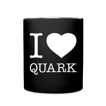 I LOVE QUARK - Tasse einfarbig - Schwarz - Vorne