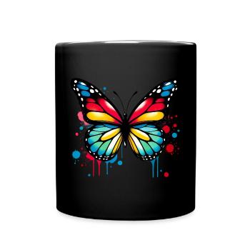 Butterfly - Full Colour Mug - black - Front