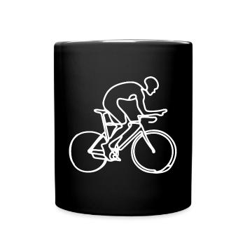 Cyclist Graphic - Full Colour Mug - black - Front