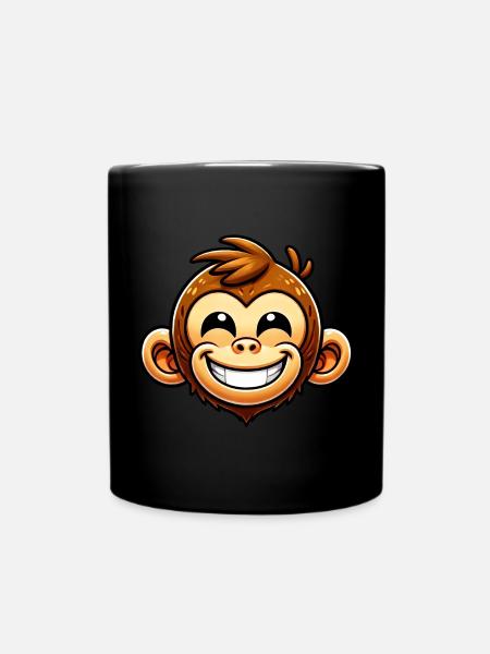 Affe - Tasse einfarbig - Schwarz