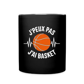 j peux pas j ai basket - basket-ball, baskets - Mug uni - noir - Devant