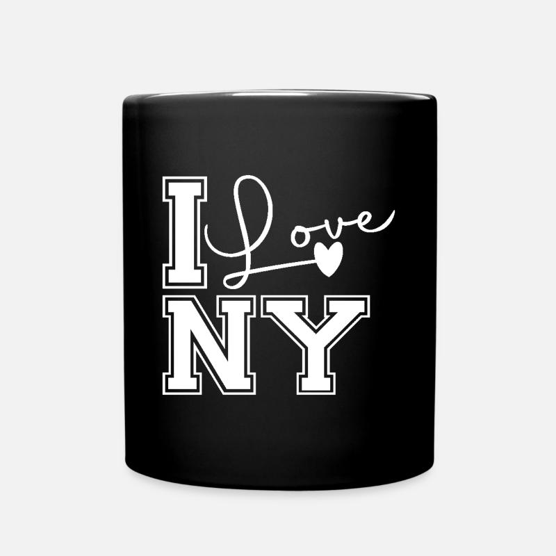 I love ny - Tasse einfarbig - Schwarz