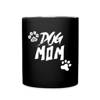 Dog mom. Maman d'un chien. - Mug uni - noir - Devant