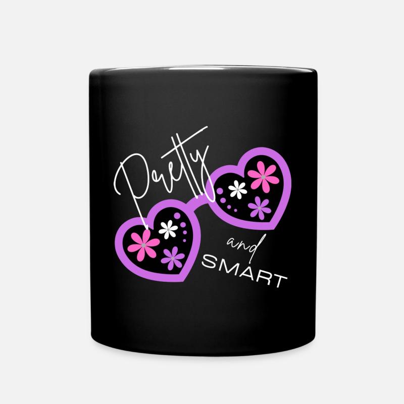 Pretty & Smart - Verspieltes Design - Tasse einfarbig - Schwarz