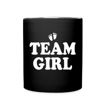 Team girl - Mug uni - noir - Devant