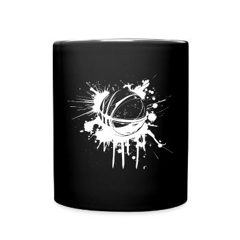 Basketball Ball Graffiti - Tasse einfarbig - Schwarz - Vorne