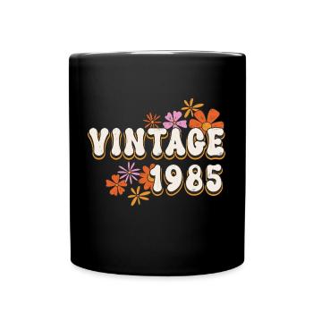 40. Geburtstag 2025 Vintage 1985 Frauen Geschenk - Tasse einfarbig - Schwarz - Vorne