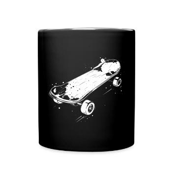 Croquis de planche à roulettes - Mug uni - noir - Devant