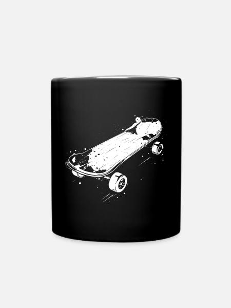 Skateboard Sketch - Full Colour Mug - black