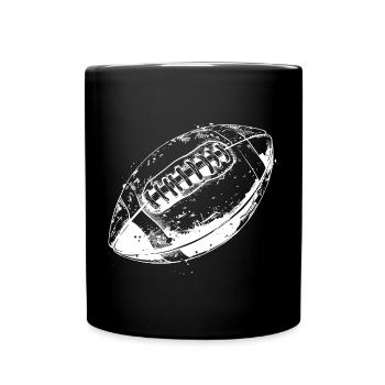 American Football Ball - Full Colour Mug - black - Front