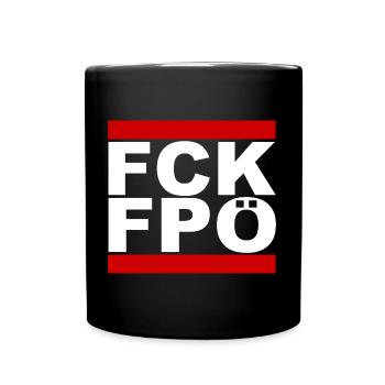 FCK FPÖ - Montrer l’exemple contre la droite - Mug uni - noir - Devant