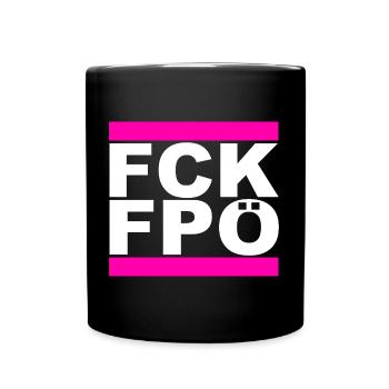 FCK FPÖ - Montrer l’exemple contre la droite - Mug uni - noir - Devant