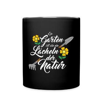 Garten Leben - Tasse einfarbig - Schwarz - Vorne