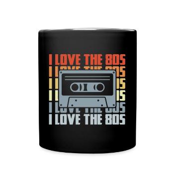 80er Jahre Liebhaber - Tasse einfarbig - Schwarz - Vorne