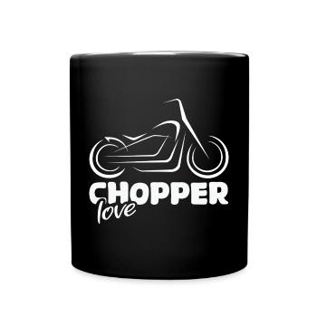Chopper Love - Motorcycle Fan Design - Full Colour Mug - black - Front