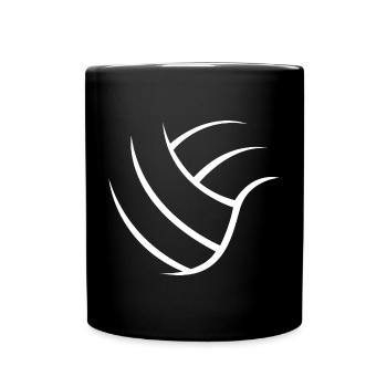 Volleyball lines - Beach Volleyball Logo icon - Full Colour Mug - black - Front