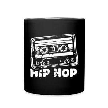 Hip Hop Kassette - retro oldschool vibes - Tasse einfarbig - Schwarz - Vorne