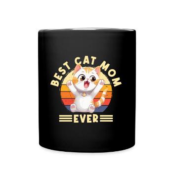 Chat Meilleur chat maman jamais Chat Maman Drôle Dicton - Mug uni - noir - Devant