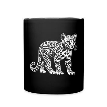 Ocelot tribal - Mug uni - noir - Devant