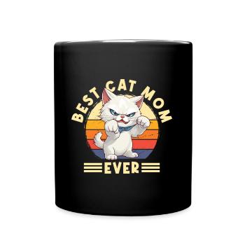 Chat Meilleur chat maman jamais Chat Maman Drôle Dicton - Mug uni - noir - Devant