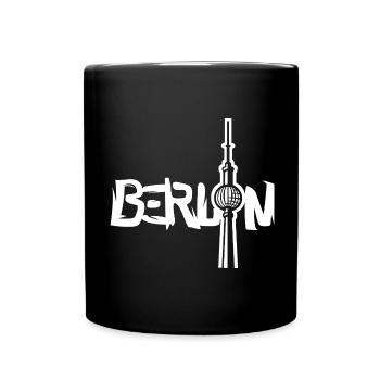 Graffiti Berlin - Berlin TV Tower - Full Colour Mug - black - Front