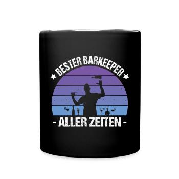 Barkeeper Geschenke Abschied Gastronomie - Tasse einfarbig - Schwarz - Vorne
