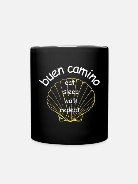 BuenCamino Muschel Motiv - Tasse einfarbig - Schwarz