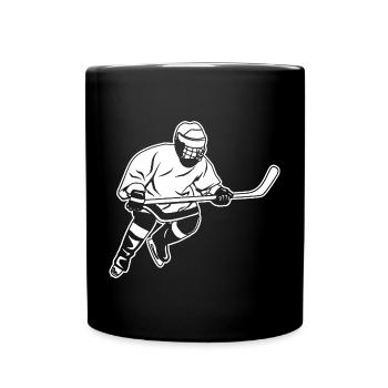hockey player - Full Colour Mug - black - Front