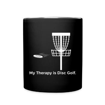 My Therapy is Disc Golf - Full Colour Mug - black - Front
