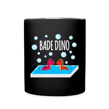Bathing Dinos - Full Colour Mug - black - Front