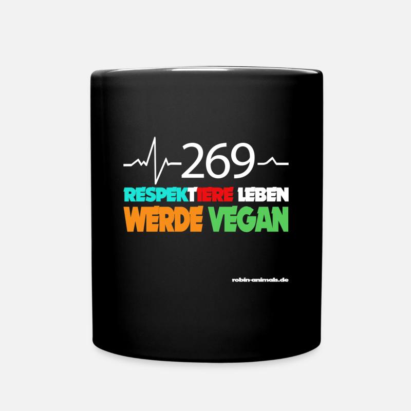 RESPEKTIERE LEBEN 269 - Tasse einfarbig - Schwarz