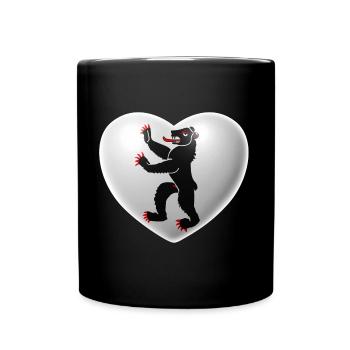 Coeur (Appenzell Rhodes-Intérieures) - Mug uni - noir - Devant