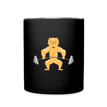 Fitness chat cadeau amoureux de chat T-shirt - Mug uni - noir - Devant