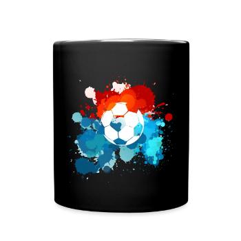 Fussball Farben. Geschenkidee! - Tasse einfarbig - Schwarz - Vorne